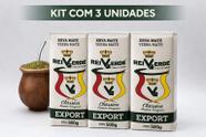 Kit 3 Erva Mate Rei verde Export Padrão Uruguaio Clássica 500g
