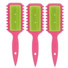 Kit 3 Escova de Cabelo Fitagem Definidora de Cachos Ricca Flex Fita Curl Rosa