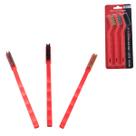 Kit 3 escovas aço inox latao nylon remoção limpeza fuligem sgt