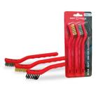 Kit 3 escovas aco inox latao nylon sgt