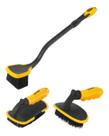 Kit 3 Escovas P/Limpeza Roda, Carpetes e Tapetes Carro