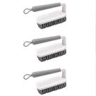 Kit 3 Escovas para Lavar Piso Calçado Roupa Bege Escovão Cerdas Resistentes Flow Ou