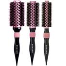 Kit 3 escovas profissionais rosa marco boni thermal metalic