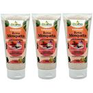Kit 3 Esfoliante Clareador de Rosa Mosqueta - Clareia Manchas, Trata Acne, Foliculite e estrias