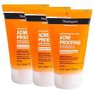 Kit 3 Esfoliantes Neutrogena Acne Proofing 100g
