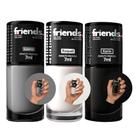 Kit 3 Esmalte Cremoso Cinza Branco Preto Luana Raquel Karin Friends 7ml Cor Vibrante