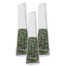 Kit 3 Esmalte Novo Toque Celebration Glitter Cor Shine 8ml