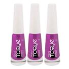 Kit 3 Esmalte Novo Toque Tratamento Mega Brilho 8ml