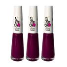 Kit 3 Esmalte para Unhas Cremoso Cor Heloá Vinho 8ml Guga Kit 3 Esmalte para Unhas Cremoso Cor Heloá Vinho 8ml Guga
