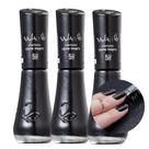 Kit 3 Esmalte Preto Cisne Negro Cremoso Efeito Gel 5Free Vult 8ml