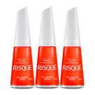 Kit 3 Esmalte Risqué Cor Sol Laranja Anima com 8ml