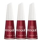 Kit 3 Esmalte Risqué Cremoso Escarlate 8ml