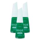 Kit 3 Esmalte Risqué Cremoso Nova Cor Verde Esmeralda 8ml
