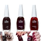 Kit 3 Esmaltes Colorama Marrom Terroso e Vinhos Esmalte