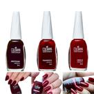 Kit 3 Esmaltes Colorama Tons Vermelho e Vinho Paixão Cereja e Jabuticaba 8ml