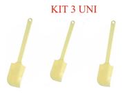 KIT 3 Espátula Pão Duro Raspa Sobras Grande Silicone Maxximo
