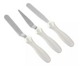 Kit 3 Espátulas Confeitar Bolo Torta Decorar Confeiteiro