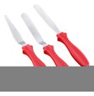 Kit 3 Espátulas De Inox Para Confeitar Decorar Bolo Torta