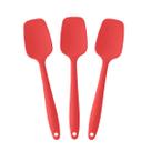 Kit 3 Espátulas de Silicone 28cm Vermelha Reforçada Funda -