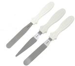 Kit 3 Espátulas para Confeitar Decorar Bolos em Inox Kit 3 Espátulas para Confeitar Decorar Bolos em Inox