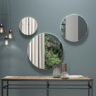Kit 3 Espelhos Decorativos Redondos Off White Dalla Costa