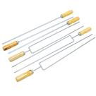 Kit 3 Espeto Espada 3 Espeto Duplo Profissional Para Linguiça Churrasco Marivent