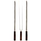 Kit 3 Espetos Artesanais Inox P/ Churrasco