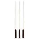 Kit 3 Espetos Artesanais simples de Alumínio P/ Churrasco