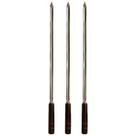 Kit 3 Espetos Artesanais simples Inox P/ Churrasco