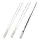 Kit 3 Espetos Churrasco Aço Inox Duplo e Espada Lâmina 50c