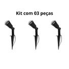 Kit 3 Espetos de Jardim Policarbonato LED Dicróica