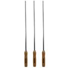 Kit 3 Espetos Inox para Coração 85cm Carne Churrasqueira Cabo Madeira Taumer Kit 3 Espetos Inox para Coração 85cm Carne Churrasqueira Cabo Madeira Taumer