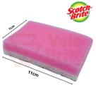 Kit 3 Esponja 3M Rosa Limpa Box Vidro Espelho Inox E Porcelana