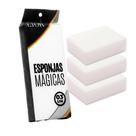 Kit 3 Esponja Mágica Melamina Bucha Limpeza Tira Mancha Limpa Tudo Multiuso Lyor