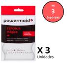 Kit 3 Esponja Mágica Melamina Multiuso Limpeza Powermaid