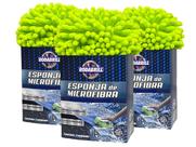 Kit 3 Esponja Microfibra Para Lavagem Automotiva RODABRILL 545