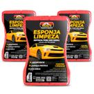 Kit 3 Esponjas de Limpeza Lavagem Automotiva Uso Geral