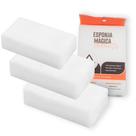 Kit 3 Esponjas Mágicas Multiuso Tira Manchas Limpeza Pesada