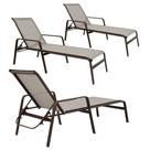Kit 3 Espreguiçadeiras Sevilha Piscina Tela Sling Aluminio Resistente