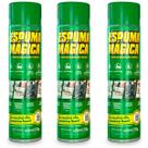 Kit 3 Espumas Magica Limpa Seco Uso Automotivo e Doméstico Proauto 400ml