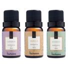 Kit 3 Essências Via Aroma Lavanda, Vanilla e Bamboo - 10ml