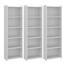 Kit 3 Estantes Multiuso com 4 Prateleiras 57x183cm Branco