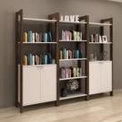 Kit 3 Estantes para Livros 4 Portas Biblioteca AZ Premium Espresso Móveis Kit 3 Estantes para Livros 4 Portas Biblioteca AZ Premium Espresso Móveis