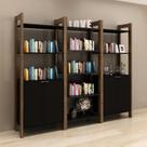 Kit 3 Estantes para Livros 4 Portas Biblioteca AZ Premium Espresso Móveis Kit 3 Estantes para Livros 4 Portas Biblioteca AZ Premium Espresso Móveis