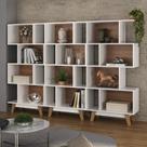 Kit 3 Estantes para Livros Caracas 4 Nichos