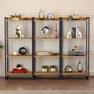 Kit 3 Estantes para Livros Industrial Aço 4 Prateleiras 146cmx180cm Active Yescasa