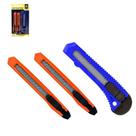 Kit 3 Estiletes Plastico Com Laminas Seccionáveis Housetools Kit 3 Estiletes Plastico Com Laminas Seccionáveis Housetools