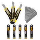 Kit 3 Estiletes Profiossional 18mm Com Trava + 50 Lâminas Kit 3 Estiletes Profiossional 18mm Com Trava + 50 Lâminas