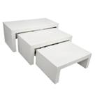 Kit 3 Expositores De Doces Para Festas Base MDF 10x35x20cm/7,5x30x18cm/5x25x16cm