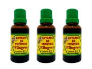 Kit 3 Extrato De Própolis 30ml Mel Milagres